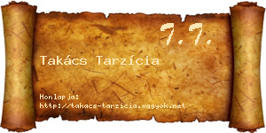 Takács Tarzícia névjegykártya